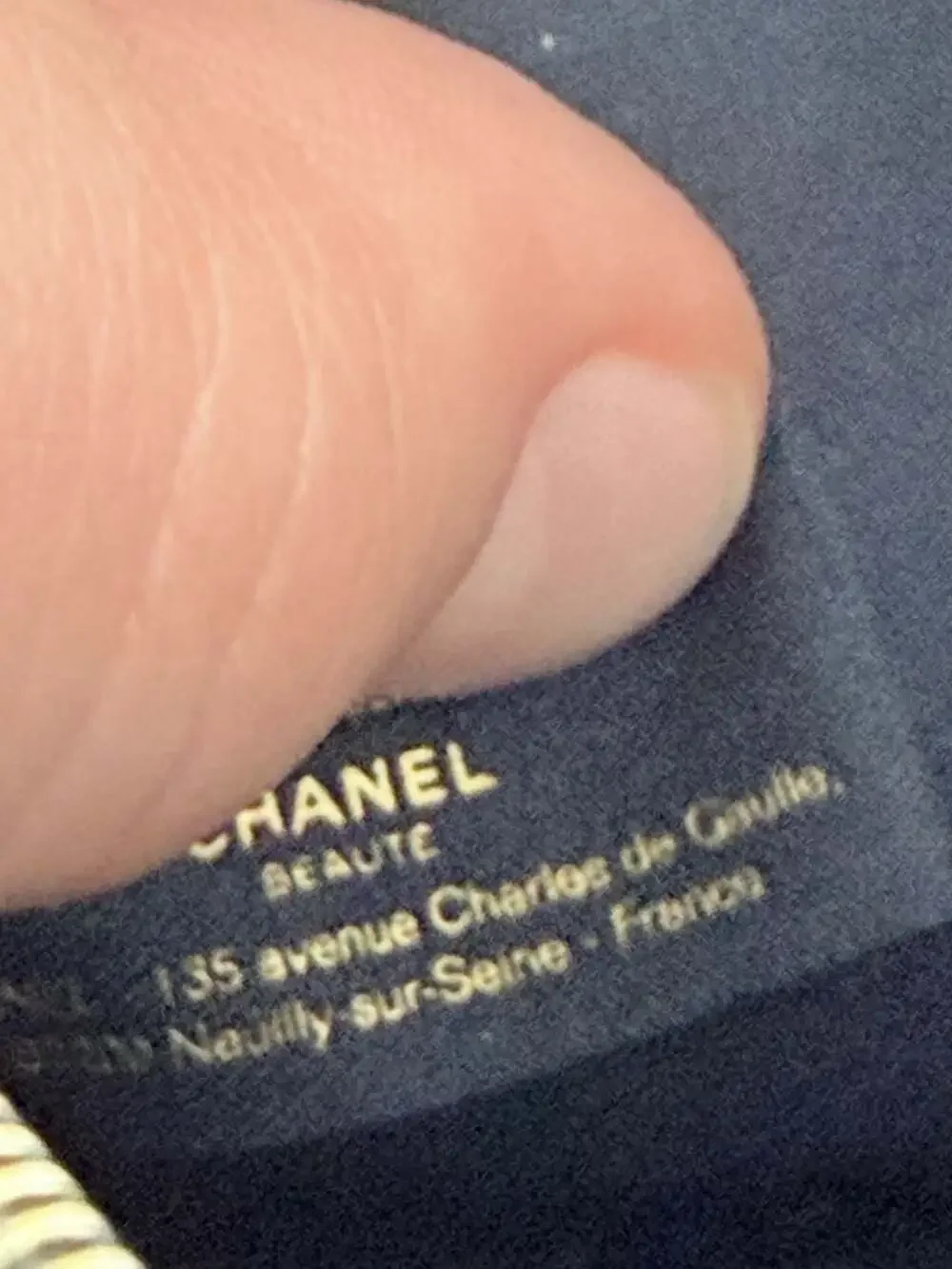 Chanel Beaute Dark Blue Sparkly Tweed Cosmetic Makeup Pouch Bag Holiday